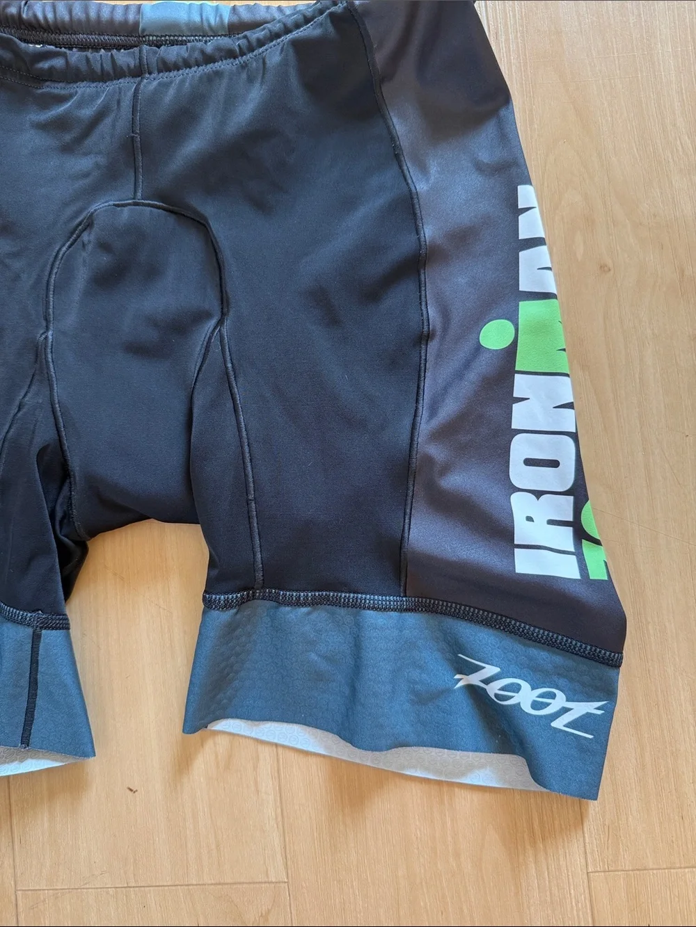 ZOOT IRONMAN MENS MULTISPORT TRIATHLON AUGUSTA 70.3 PADDED SHORTS BLACK LARGE